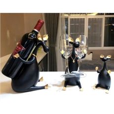 紫蘭軒*免運創意家居擺件酒櫃裝飾品客廳間約現代鹿紅酒架擺設結婚禮物