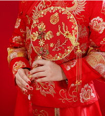 結婚中式新娘團扇婚禮成品古風遮面扇子女秀禾結婚扇手捧花 喜扇