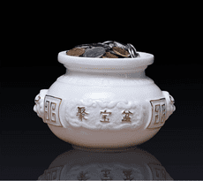 聚寶盆擺件風水招財客廳家居電視櫃辦公室陶瓷工藝品香爐開業禮品