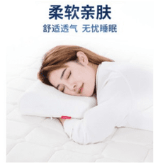 慢回彈太空記憶棉護頸椎枕頭成人學生單人枕芯壹對拍2 - 50*30*10/7cm呼吸款