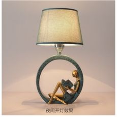臺燈臥室床頭櫃燈創意浪漫溫馨可調光個性簡約現代北歐風格裝飾燈 - 單盞款-贈3瓦led黃光燈泡按鈕開