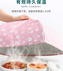 日本保溫菜罩 家用飯菜罩可折疊餐桌罩冬季飯菜保溫罩蓋菜罩飯罩
