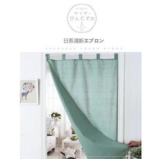 一件免運 日式臥室隔斷簾家用裝潢廚房簾子綠色衛浴衛生間門簾布簾 布藝門簾 格子小清新門簾 兩色可選