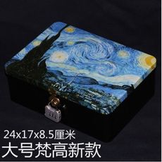 帶鎖鐵盒 多功能收納盒 禮物盒 密碼盒 長方形中號大號鎖盒收納盒子 半島密碼盒子桌面儲物盒包