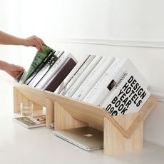 星洋家居 實木 組裝書架 桌上落地小書櫃 學生桌面收納 置物架 辦公室簡易小書架 書架 收納