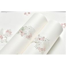 一件免運 環保可愛卡通貓兒童房無紡布桌面粉色女孩公主房臥室牆紙3d精壓 墻貼 凱蒂貓墻紙 壁貼 凱蒂