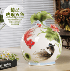 創意擺設插花結婚禮物現代客廳家居裝飾品瓷器工藝品擺件陶瓷花瓶