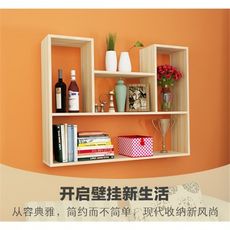 墙上置物架免打孔壁挂式壁柜墙壁挂墙面卧室隔板书架储物简约装饰 - 特價款l型 長60深15高60 暖