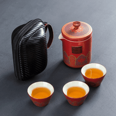 中式單人便攜式 旅行功夫茶具小套裝 收納包快客杯禮盒