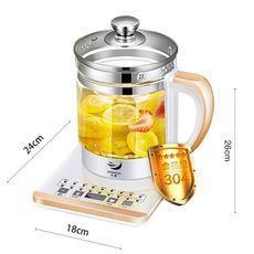 110v全自動養生壺出國旅遊留學便攜美國日本加拿大煮茶器壺 - 110v1.8l黑金帶濾網