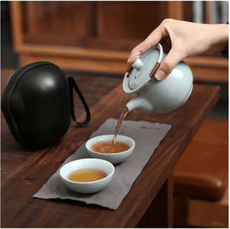 茶具快客杯一壺二杯四杯手抓壺內置過濾網竹茶盤茶托 尚未有評價