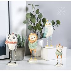 創意北歐簡約森系動物小擺件櫥窗店鋪陳列道具客廳臥室家居裝飾品