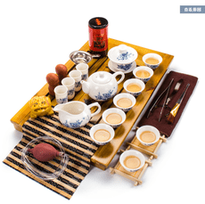 功夫茶具套裝家用簡約泡茶整套紫砂茶壺茶杯小茶臺小茶盤茶道客廳