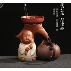 一件免運仿古粗陶茶漏過濾器網配件陶瓷創意泡茶功夫茶具茶道零配茶玩