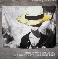現貨海賊王掛布背景布裝潢定制掛旗動漫電影海報宿舍裝潢背景布 - 150x200cm（拍尺寸备注图案）