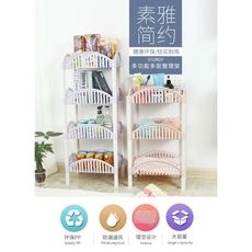 塑料多層整理架櫥房零食架子 浴室落地收納架儲物架置物架