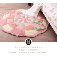 圓形加厚地墊拼接家用客廳茶幾墊臥室床邊半圓形地毯兒童爬行墊 - 全圓最大直徑150cm顏色備註