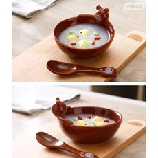 寶寶兒童碗筷套裝飯碗卡通碗可愛家用水果沙拉碗陶瓷碗吃飯碗餐具