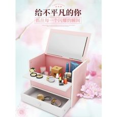 簡易飄窗梳妝臺化妝臺迷妳折疊化妝桌臥室小經濟型便攜飾品收納盒