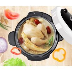 110v伏電高壓力鍋迷你飯煲2l美國留學旅行加拿大日本出國預約功能 - 黑白撞色