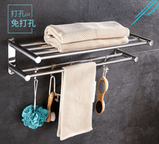 免打孔不銹鋼浴室墻上置物架（3尺寸任選）