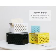 北歐ins鐵藝紙巾盒幾何客廳創意家用日式抽紙盒餐巾紙盒收納盒