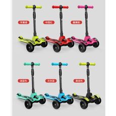 小夥伴兒童滑板車1-12歲小孩溜溜車3歲6歲寶寶閃光四輪踏板滑滑車