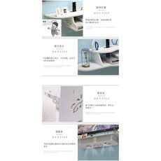 電視牆機頂盒置物架 免打孔客廳裝飾臥室牆上壁挂路由器收納隔板 - e款白色-粘貼鈎+打孔2種安裝配件