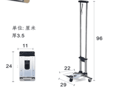 不銹鋼迷你購物買菜小拉車可折疊便攜手拉車家用小拖車搬運行李車