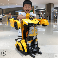 遙控車感應變形充電汽車玩具車大號機器人小朋友兒童玩具男孩賽車