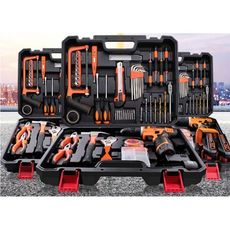 家用五金工具套裝電動手動工具多功能維修電工五金工具箱萬用套裝 -  25v雙速兩電一充五金工具箱套裝