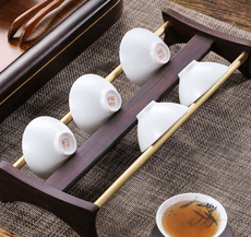 黑檀實木茶杯架子涼杯架置物架茶杯墊功夫茶具配件擺件杯架家用