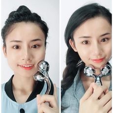 瘦臉神器 v臉部提拉緊致 瘦咬肌雙下巴按摩器美容儀 面部滾輪瘦臉儀