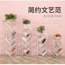 簡易兒童書架鐵藝桌上樹形書櫃寶寶繪本架多層學生創意落地置物架 - 十層