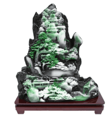 天然仿玉石岫巖玉原石奇石南陽獨山玉擺件玉雕雕刻仿翡翠岫玉山水