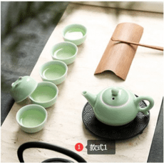 陶瓷功夫 茶具 整套紫砂茶具套裝 冰裂釉茶具 汝窯茶盤茶 杯茶壺 免運