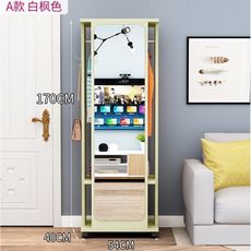 四季安家居生活 穿衣鏡全身落地鏡收納櫃家用移動客廳臥室簡約旋轉多功能試衣鏡子