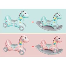 一件免運 促銷 木馬 兒童 搖馬 玩具 寶寶 搖搖馬 塑料 大號 兩用 1-2-6周歲 帶音樂 騎馬