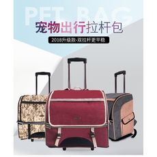 拉桿便攜包貓咪狗狗外出寵物背包 貓包可拆卸式拉桿箱出口