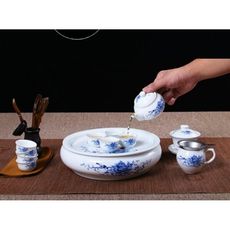一件免運茶具套裝潮汕功夫茶具小型泡茶家用白瓷茶壺茶杯現代簡約陶瓷茶盤