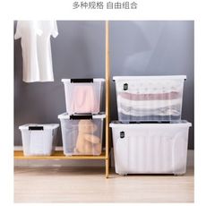 特大號透明收納箱塑料書箱整理箱書箱子學生放裝書本的教室帶輪子 - 120l65*48*42cm