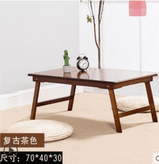 筆記本電腦做桌床上用書桌折疊桌懶人小桌子學生宿舍學習實木炕桌 - 長80寬60高34--整裝顏色備註