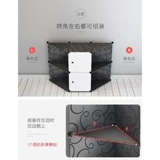 簡易衣櫃組裝經濟型臥室租房塑料布藝家用挂儲物小布衣櫥收納櫃子 -  6門1挂+轉角