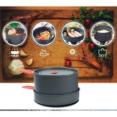戶外爐具套鍋野外炊具便攜鍋具套裝盛宴系列裝備做飯煮飯用品 - 光芒121+盛宴3+收納包m