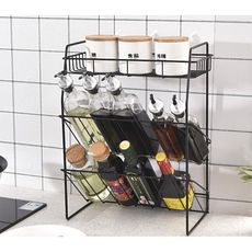 調料架廚房置物架台面多層佐料收納架調味品醬油瓶壁挂儲物架子