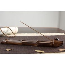 紫蘭軒*免運檀香線香插香座簡約陶瓷創意禪意擺件香托茶道臥香爐香托香架日式 蟬竹雅韻 竹報平安