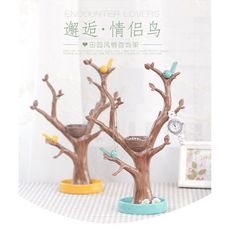 美式樹枝小鳥首飾架擺件玄關鑰匙收納創意家居裝飾品臥室個性擺設