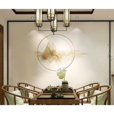 一件免運 中式金屬壁掛 客廳臥室墻壁墻面裝飾品 掛件 創意假山水家居玄關壁飾 - 150*105cm