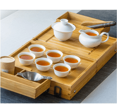 移動功夫茶具套裝戶外旅行茶具整套便攜式桌子一體折疊茶盤
