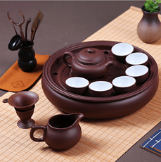 紫砂茶具套裝 大號茶壺茶杯 陶瓷家用客廳辦公整套功夫泡茶茶具簡約
